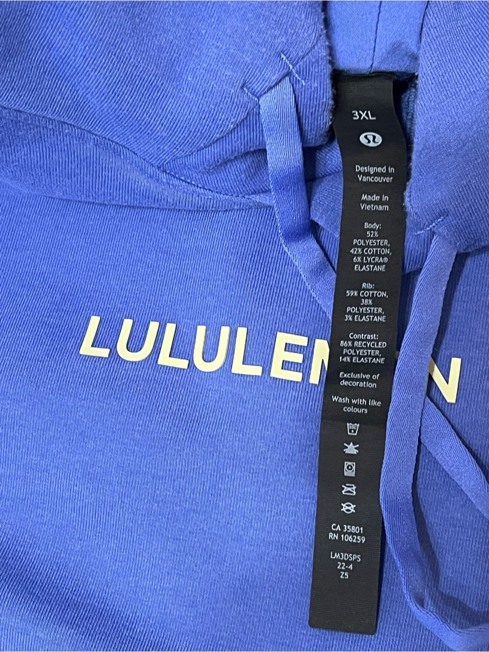 lululemon athletica Royal Blue Logo Hoodie
